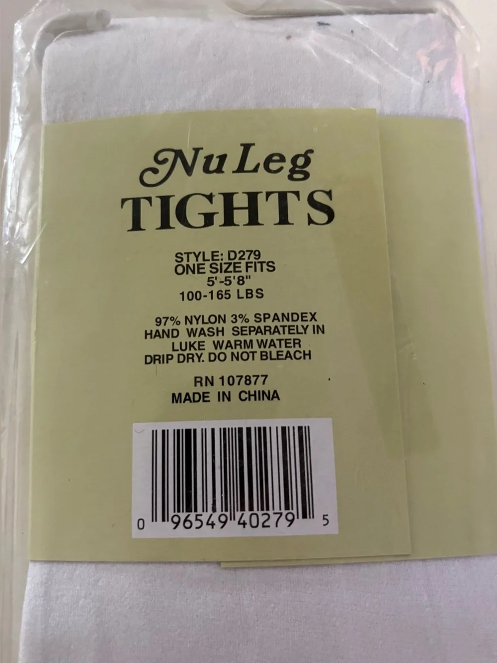 NuLeg White Stretch Tights